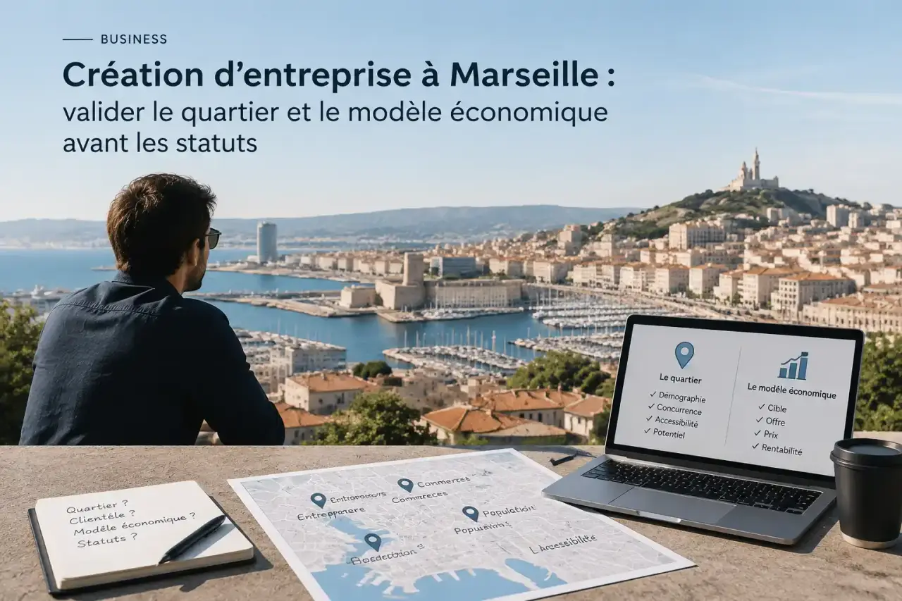 Création d’entreprise à Marseille : valider le quartier et le modèle économique avant les statuts