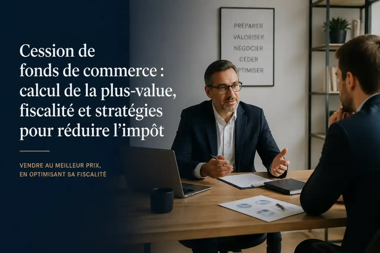 Cession de fonds de commerce : calcul de la plus-value, fiscalité et stratégies pour réduire l'impôt