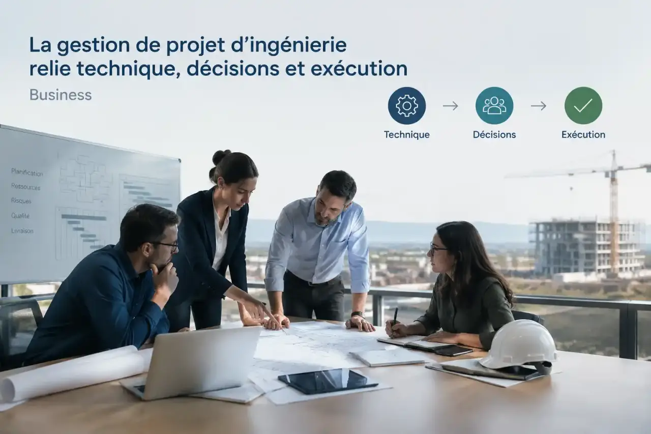 La gestion de projet d’ingénierie relie technique, décisions et exécution